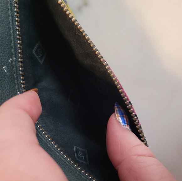 Vera Bradley Lily Floral Polka Dot Yellow Pink Multi Pocket Wallet - Picture 11 of 15